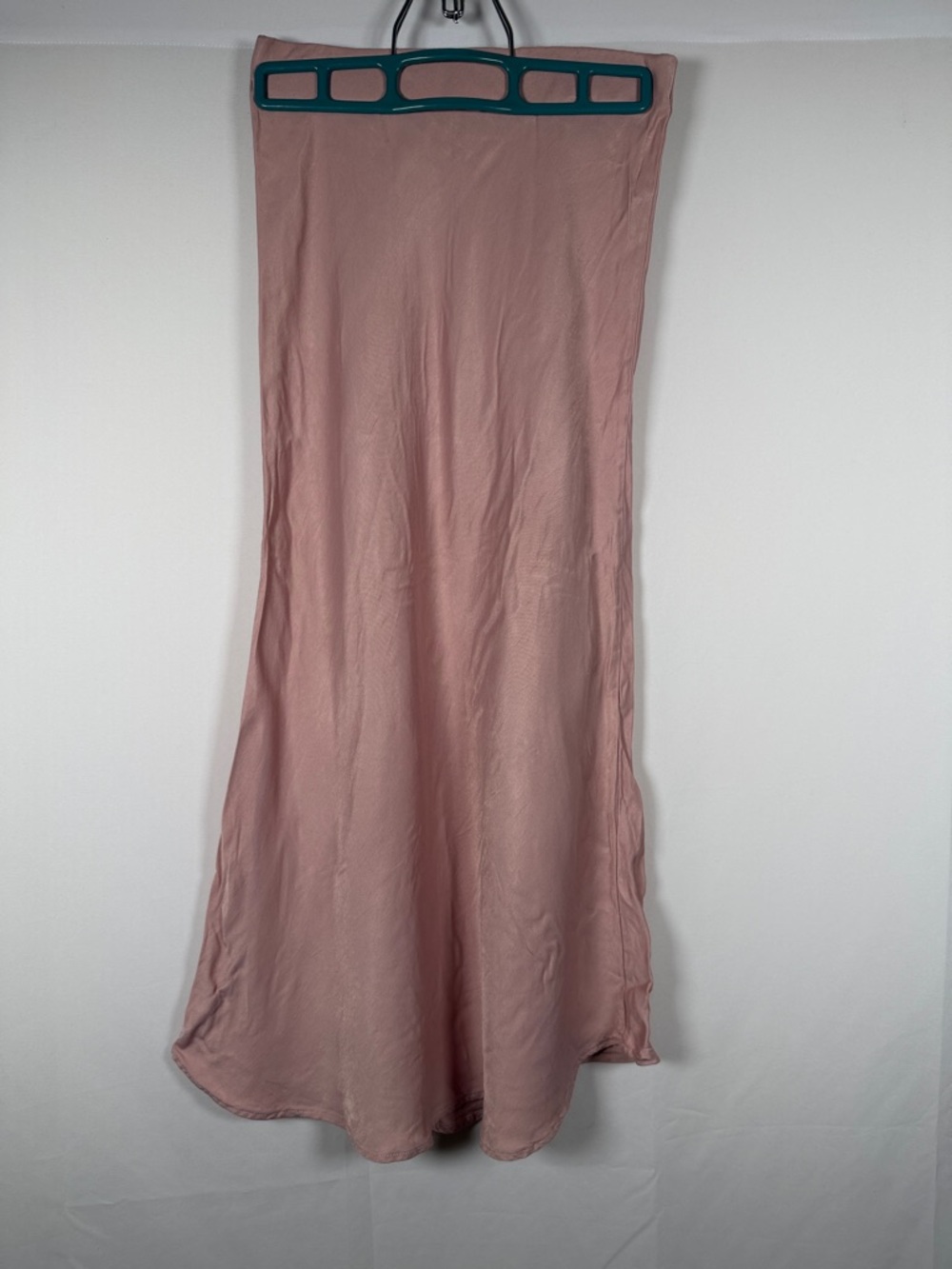 Women's Blush Pink Midi‎ Slip Skirt